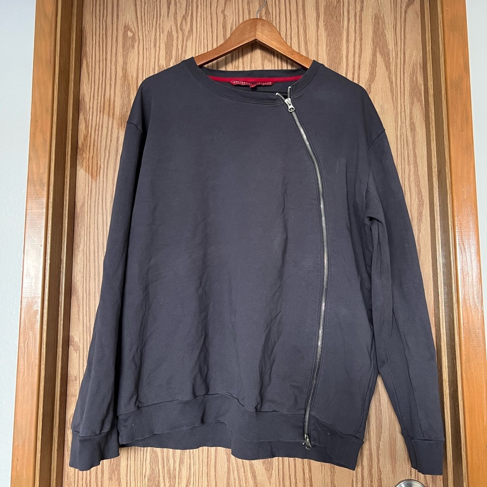 Universal Standard Gray Zip Up Sweater meridian size large / 22-24